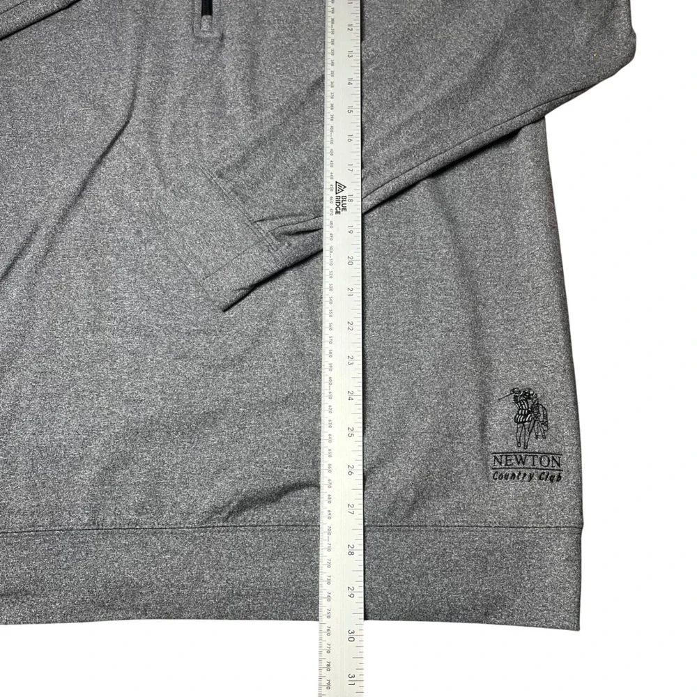 Straight Down Quarter Zip Pullover Mens XL Grey Newton Country Club Golf Top